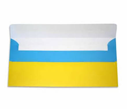 

Конверт бумажный DL скл. 110 х 220 мм, желто-синий 2240UA