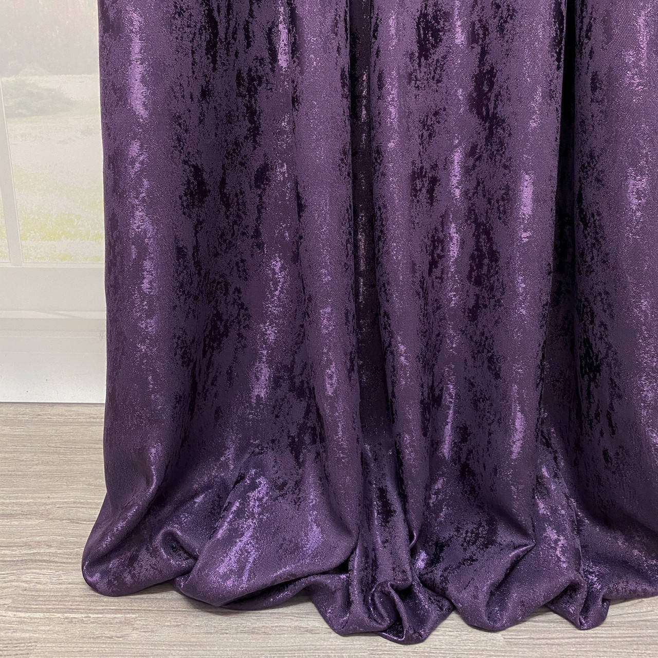 

Портьеры Венеция в фиолетовом цвете 150х270см (2шторы), готовые шторы с тесьмой, Фиолетовый