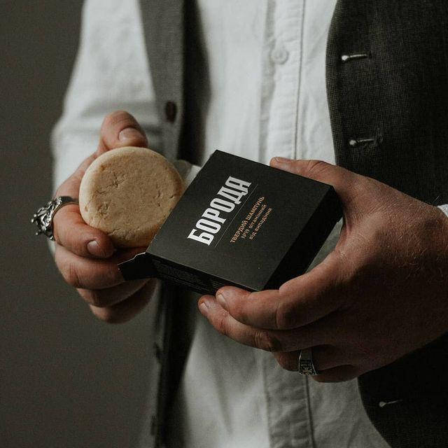 

Мужской твёрдый шампунь от выпадения волос с ароматом мандарин и ванили Мужская косметика по уходу за волосами