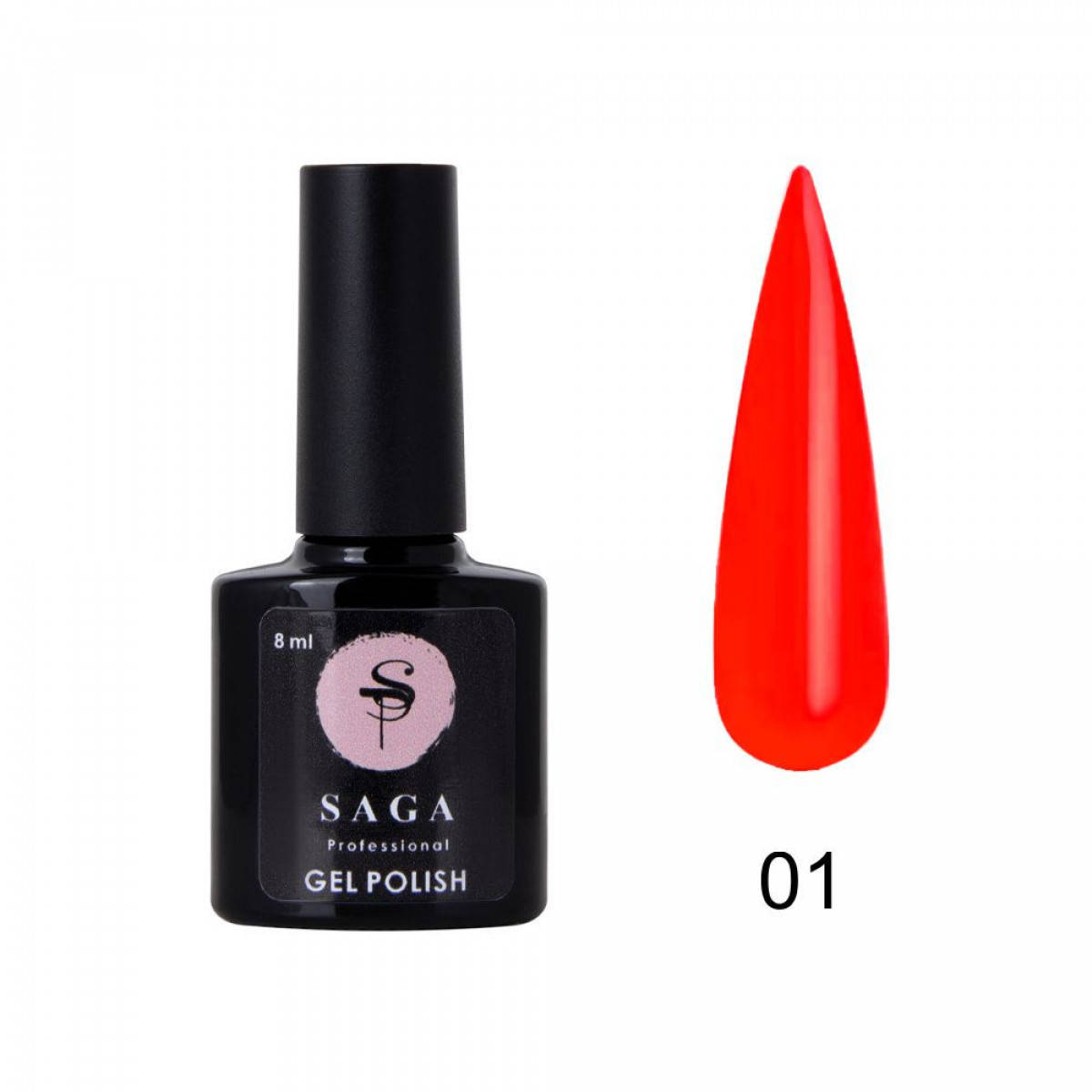 

База для гель-лака цветная каучуковая Saga Professional TROPICAL Base №01, 8 мл