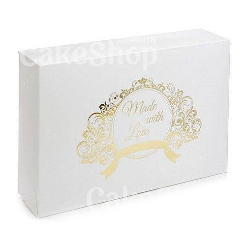 

Коробка для эклеров, зефира Make with love, 23х15х6 см