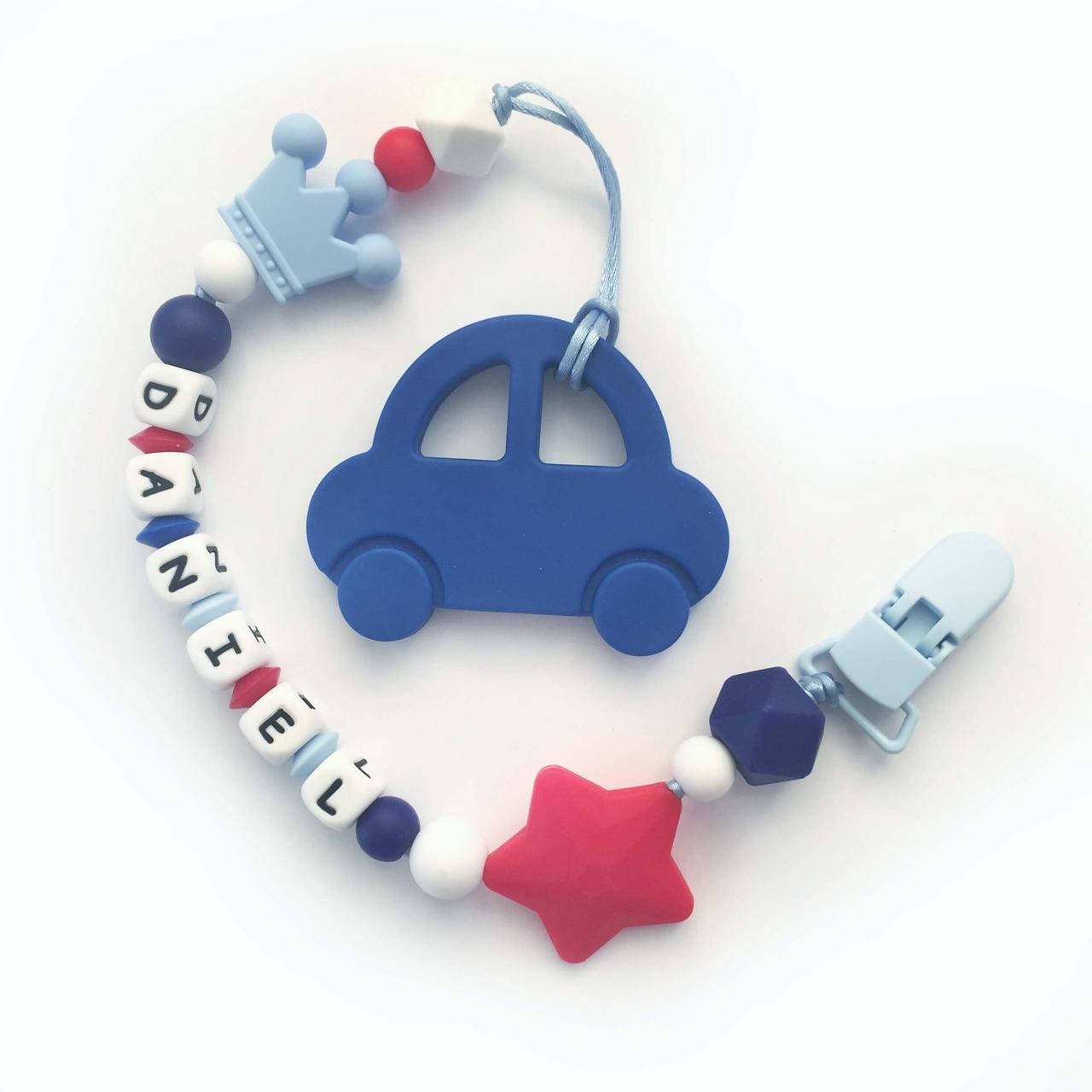 

Машинка , Именной силиконовый грызунок, прорезыватель для зубов