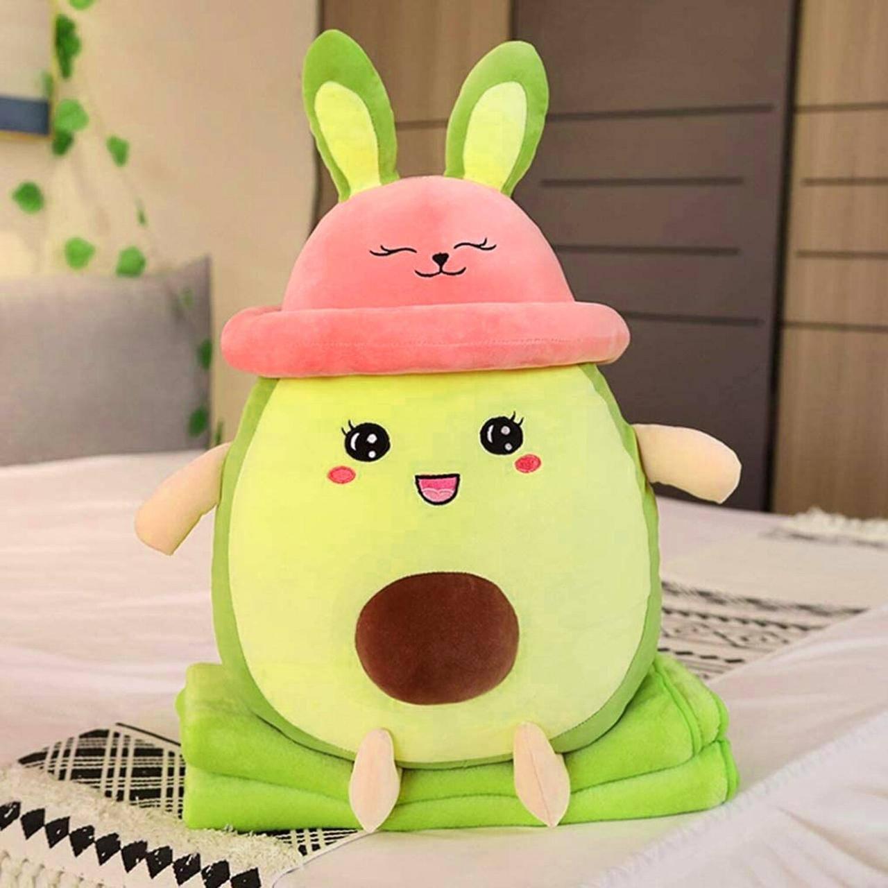 

Плед игрушка подушка Авокадо Colorful Home, Салатовый, 120х150