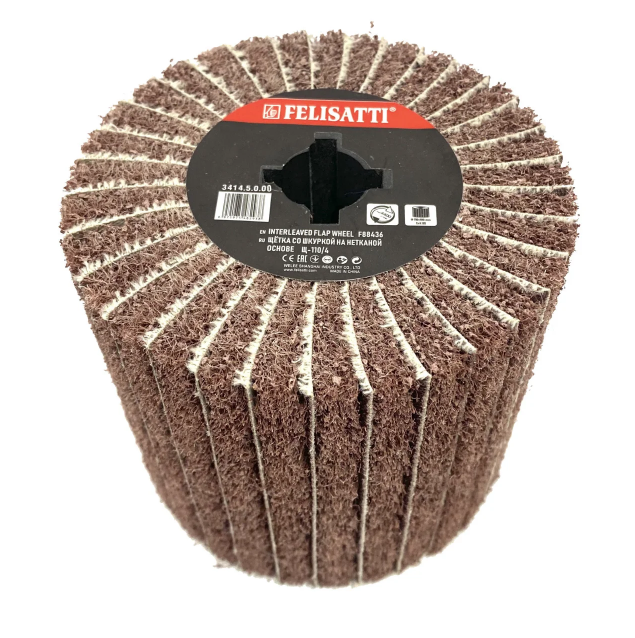 

Щетка со шкуркой на нетканой основе для УШМ, Felisatti Щ-110/4, 110 мм (F88436)