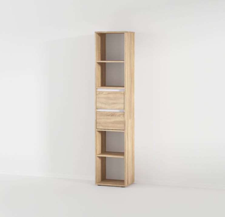 

Книжная полка с выдвижными ящиками, стеллаж для дома , полка для книг, стеллаж для книг из ДСП Дуб сонома