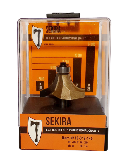 

Фреза Sekira для кромки D40.7 h20 d8 R14 (18-019-140)