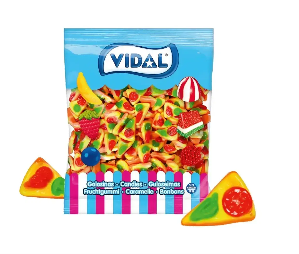 

Желейные жевательные конфеты БЕЗ ГЛЮТЕНА Vidal Pizza 1625г (250штук)