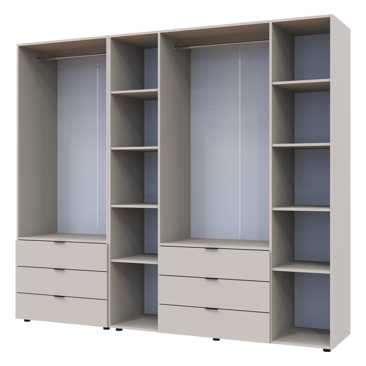 Розпашна Шафа для одягу Doros Гелар комплект Кашемір 2+4 ДСП 232.5х49.5х203.4 (80737639) 4