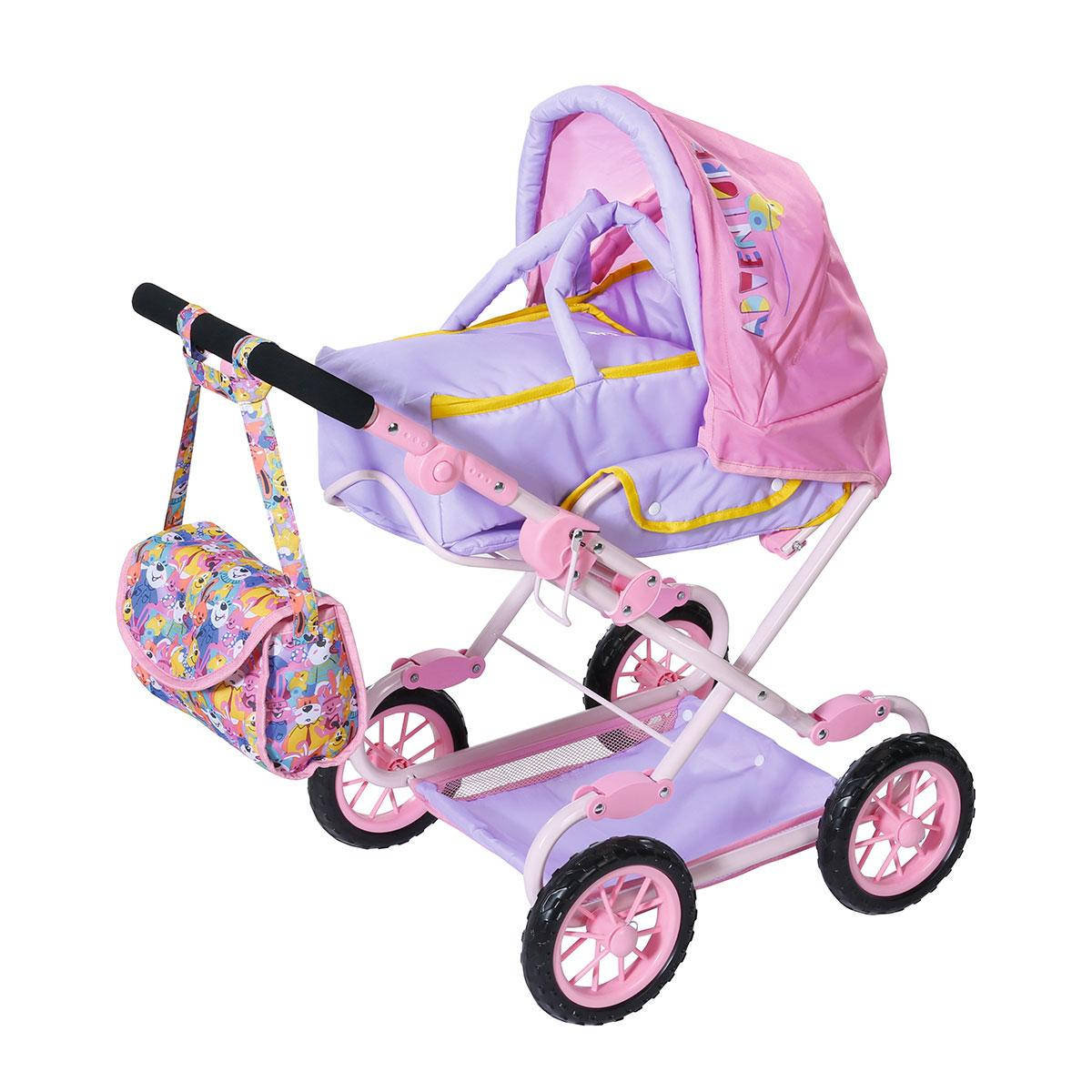 

Коляска для куклы іграшкова BABY BORN - ДЕЛЮКС S2 (складная, с сумкой), Розовый