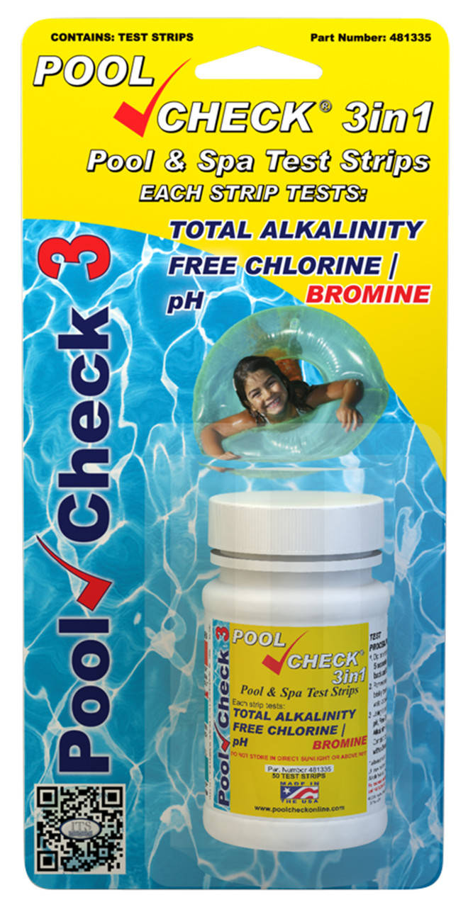 

Тест полоски для бассейна 3в1(США) Pool Check®