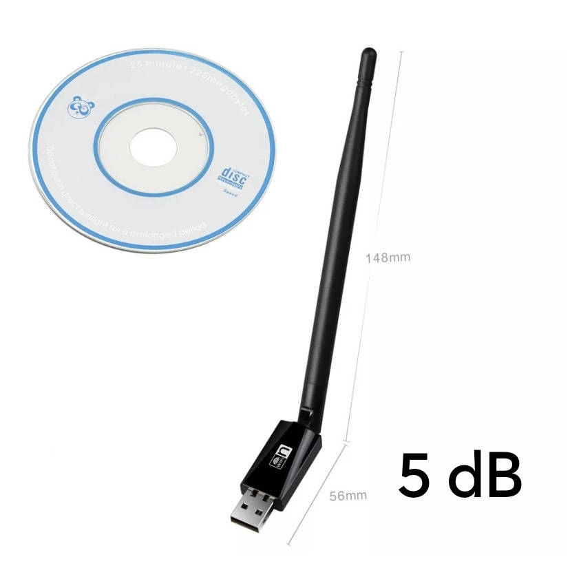 

USB wifi адаптер с антенной 5дБ