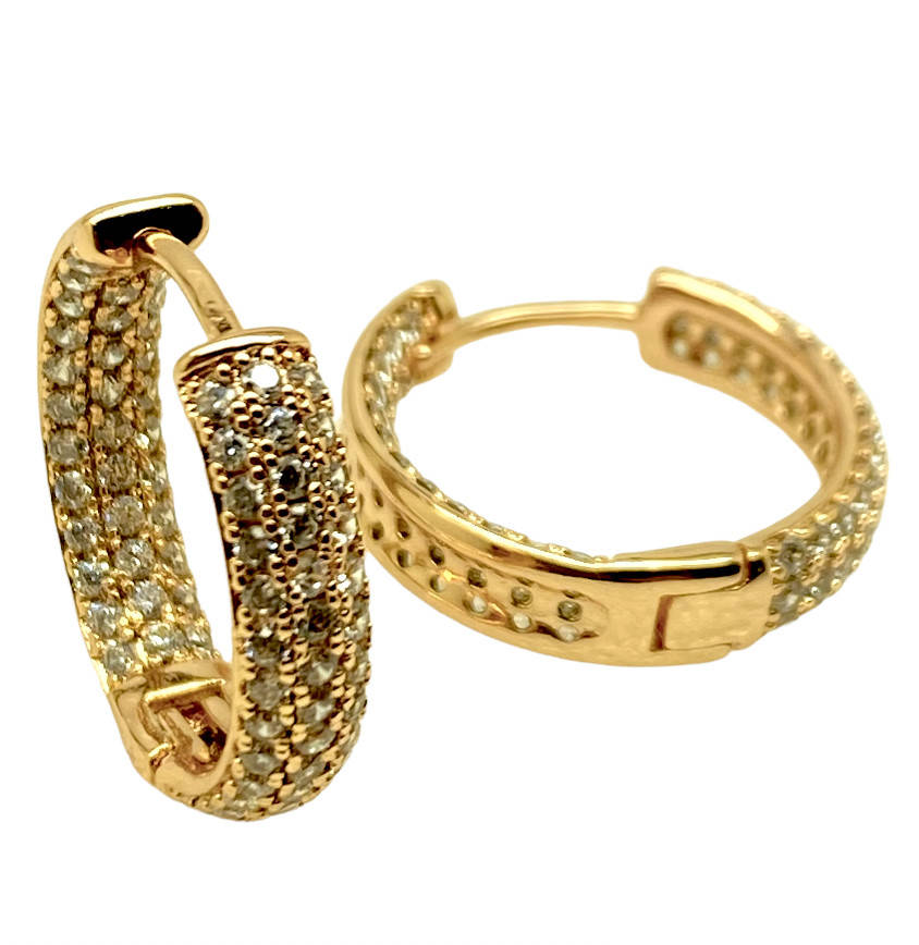 

Серьги Xuping. 18k. 19x4 mm