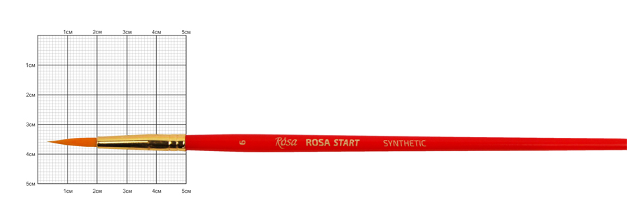 

Синтетика круглая, № 6, к.р. кисть ROSA START