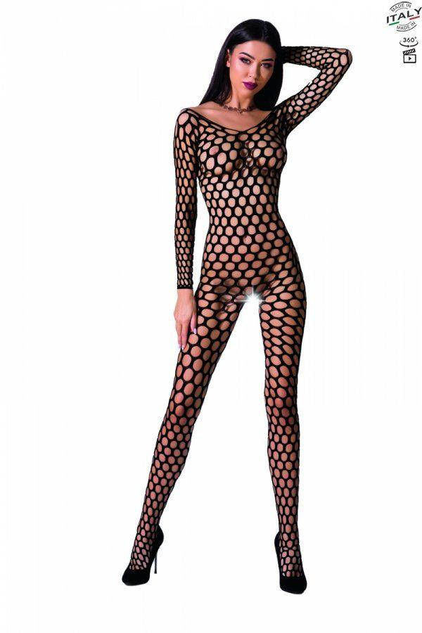 

Бодистокинг с крупной сеткой Passion BS077 black, Черный
