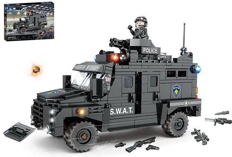 

Конструктор “Полицейская машина” SWAT со световыми и звуковыми эффектами (487 деталей) арт. 67282