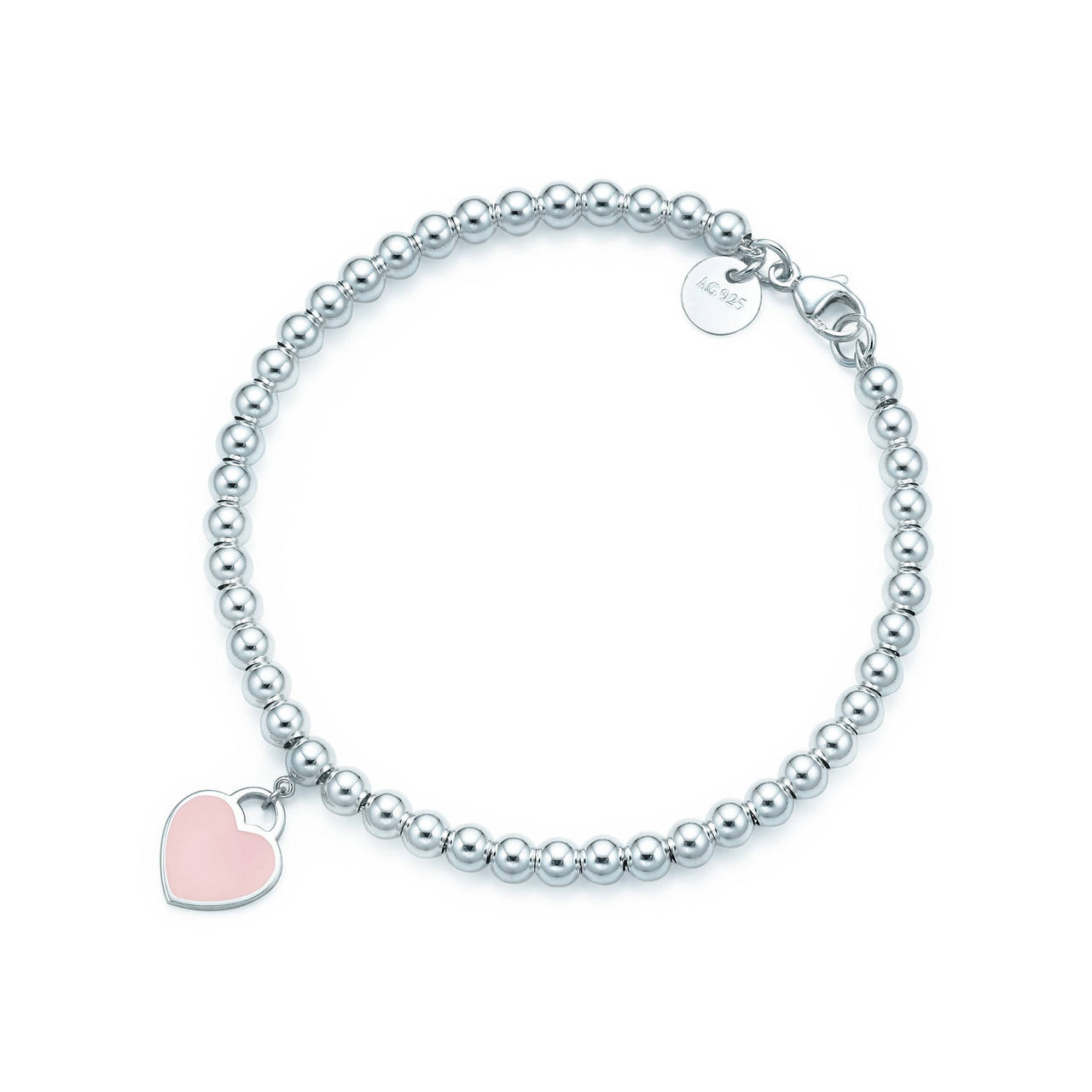

Серебряный браслет Tiffany & Co розовое сердце 17