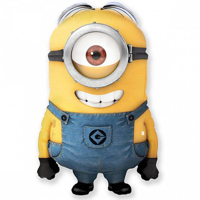 

Фольгированный воздушный мини-шарик "Миньон Стюарт", (30см), Flexmet Италия, Разные цвета