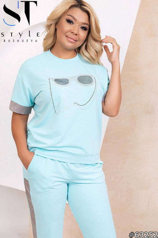 

Красивый прогулочный спортивный костюм летний женский, Яркий летний спортивный костюм женский р.42,44,46, 48-50;52-54;56-58