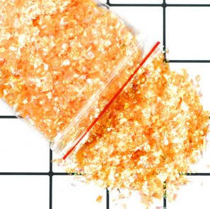 

Битое стекло оранжевое золото для слайма