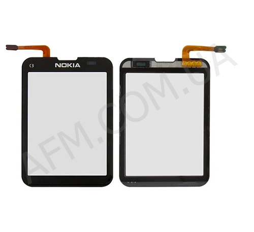 

Сенсор (Touch screen) Nokia C3- 01/ C3- 03 чёрный, Черный