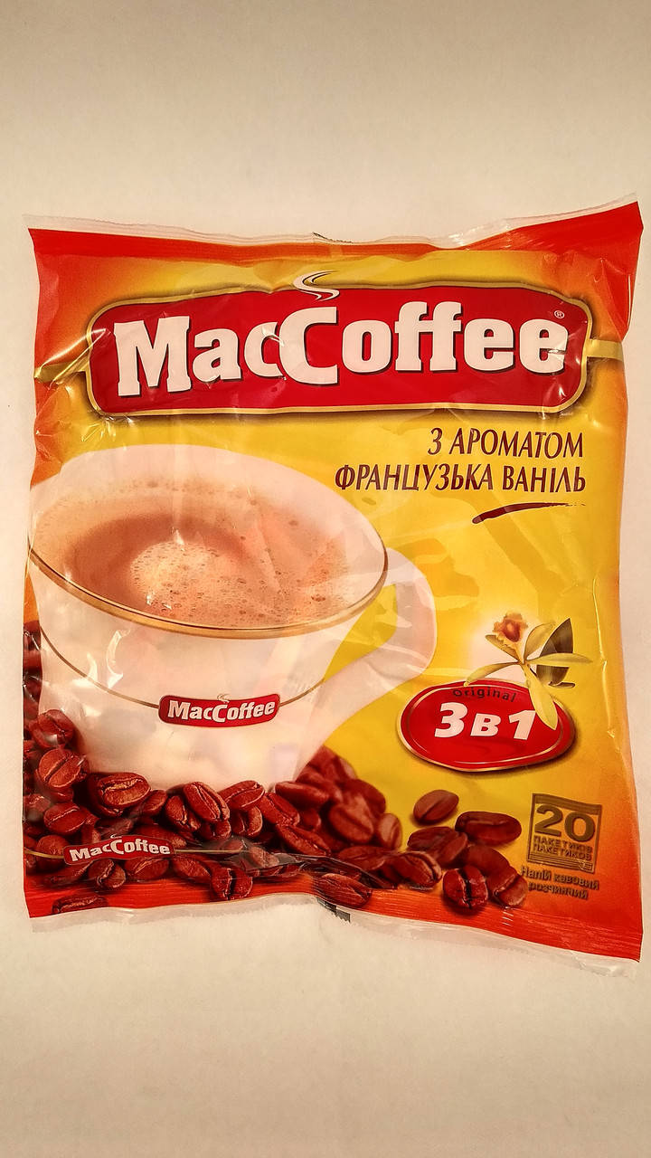 

Кофе растворимый MacCoffee Маккофе 3в1 Французская ваниль 20 пакетиков