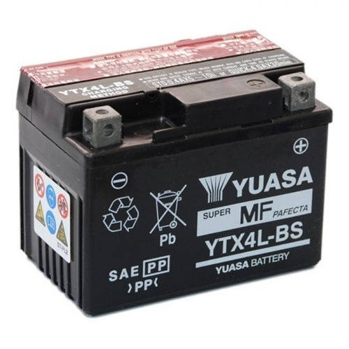 

YUASA YTX4L-BS Мото аккумулятор 3 А/ч, 50 А, (-/+), 114х71х86 мм