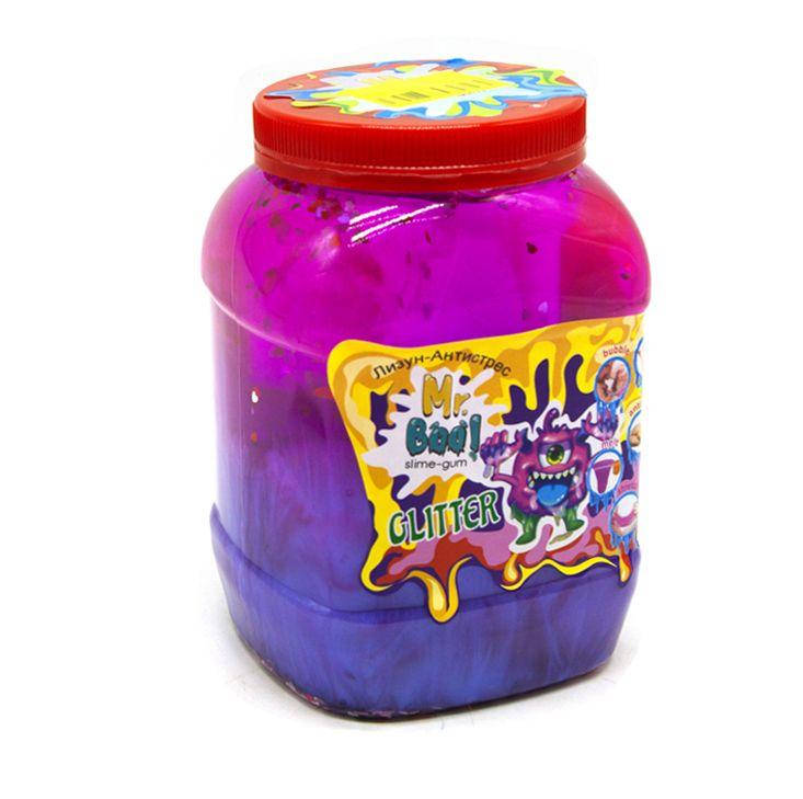 

Лизун (слайм) ОКТО Mr Boo: Глиттер 1000г красно-фиолетовый 80050