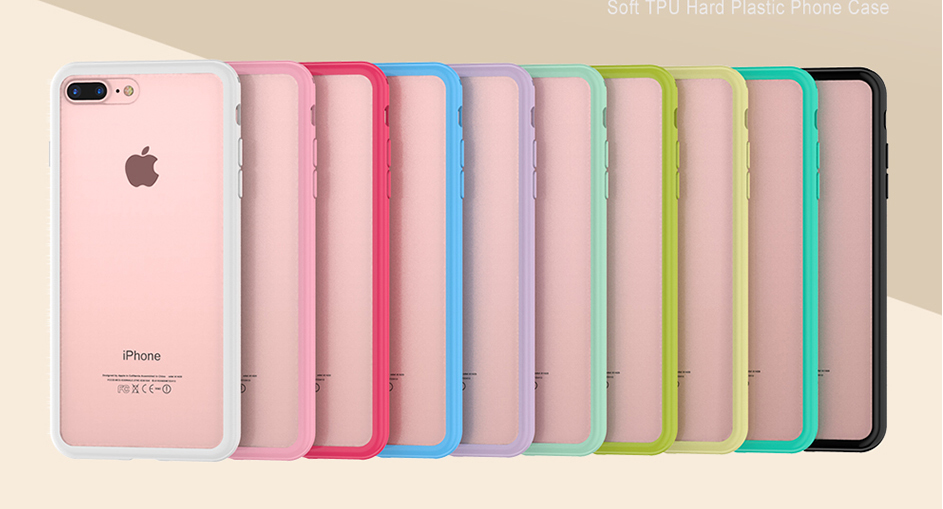 

Прозрачный пластиковый чехол с резиновым ободком для iPhone 6/6S