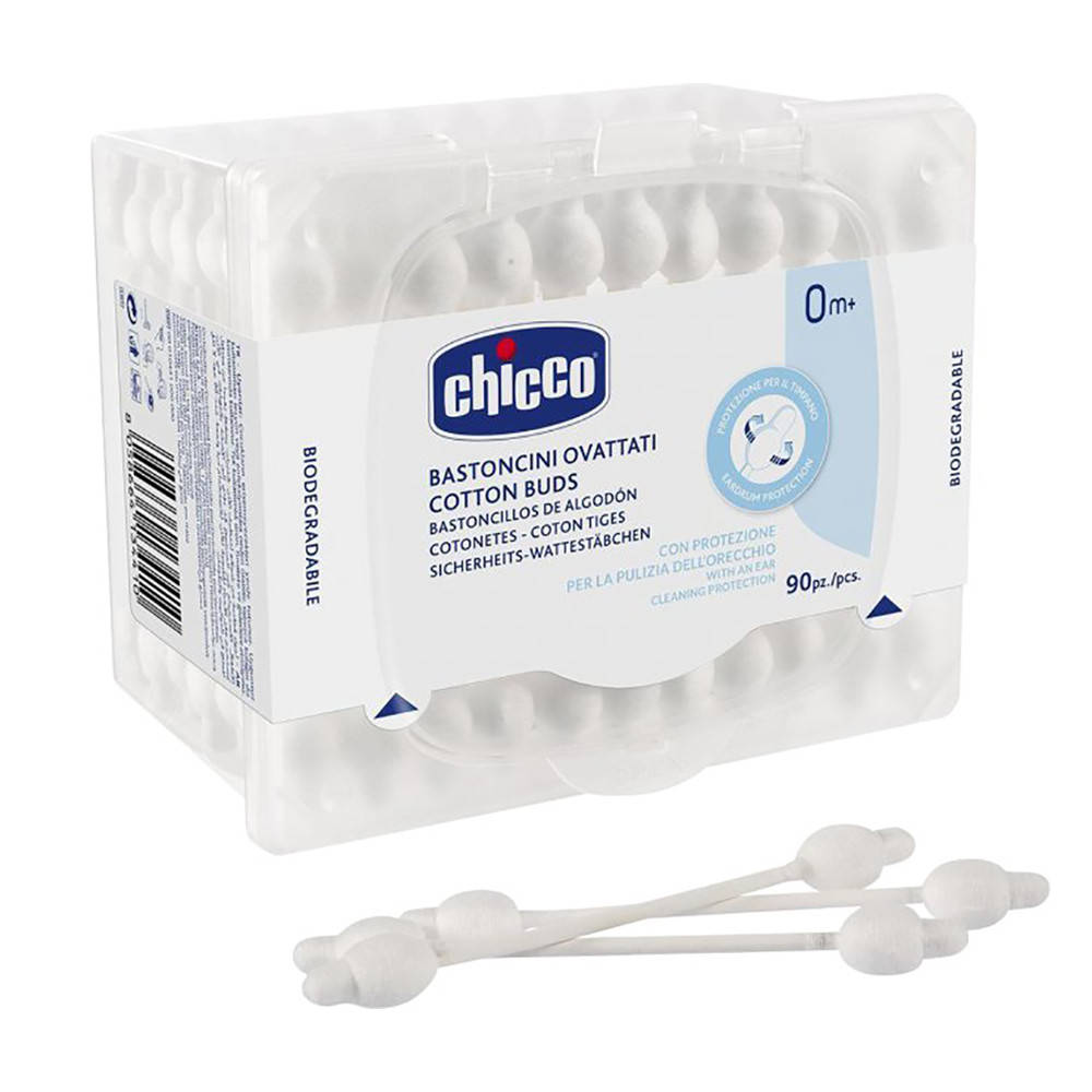 

Ватные палочки с ограничителем Chicco 90 шт (8058664134410)