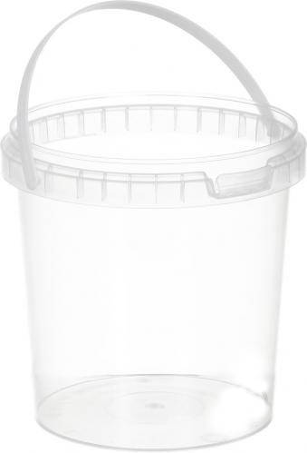

Ведро 1 л Vital Plast с крышкой, Прозрачный
