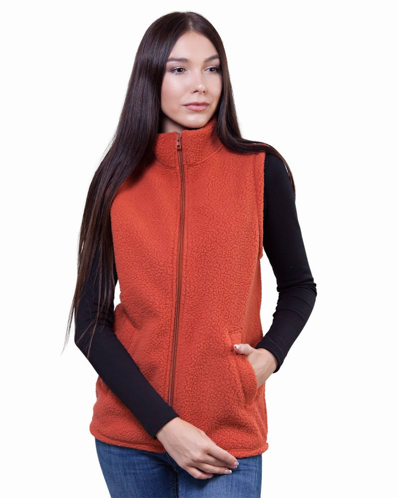 

Женский жилет из флиса Размерный ряд XS - 2XL L, Терракота