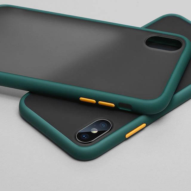 

Чехол матовый для Iphone X/XS айфон 10 с высоким бортиком чохол на х темно зеленый цвет