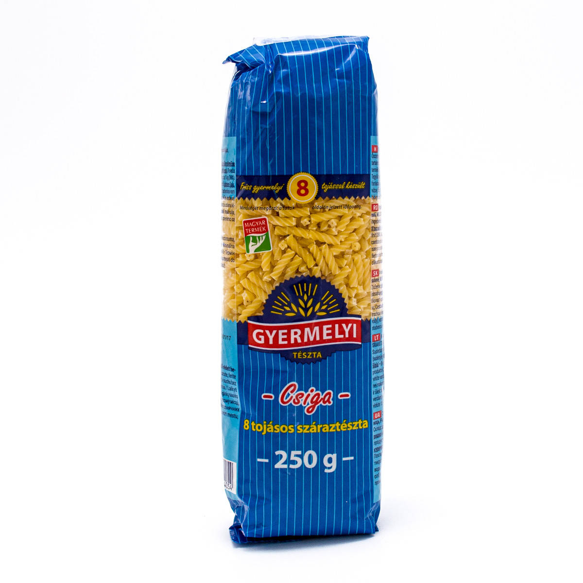 

Макароны на основе 8 яиц спиралька Gyermelyi 250g