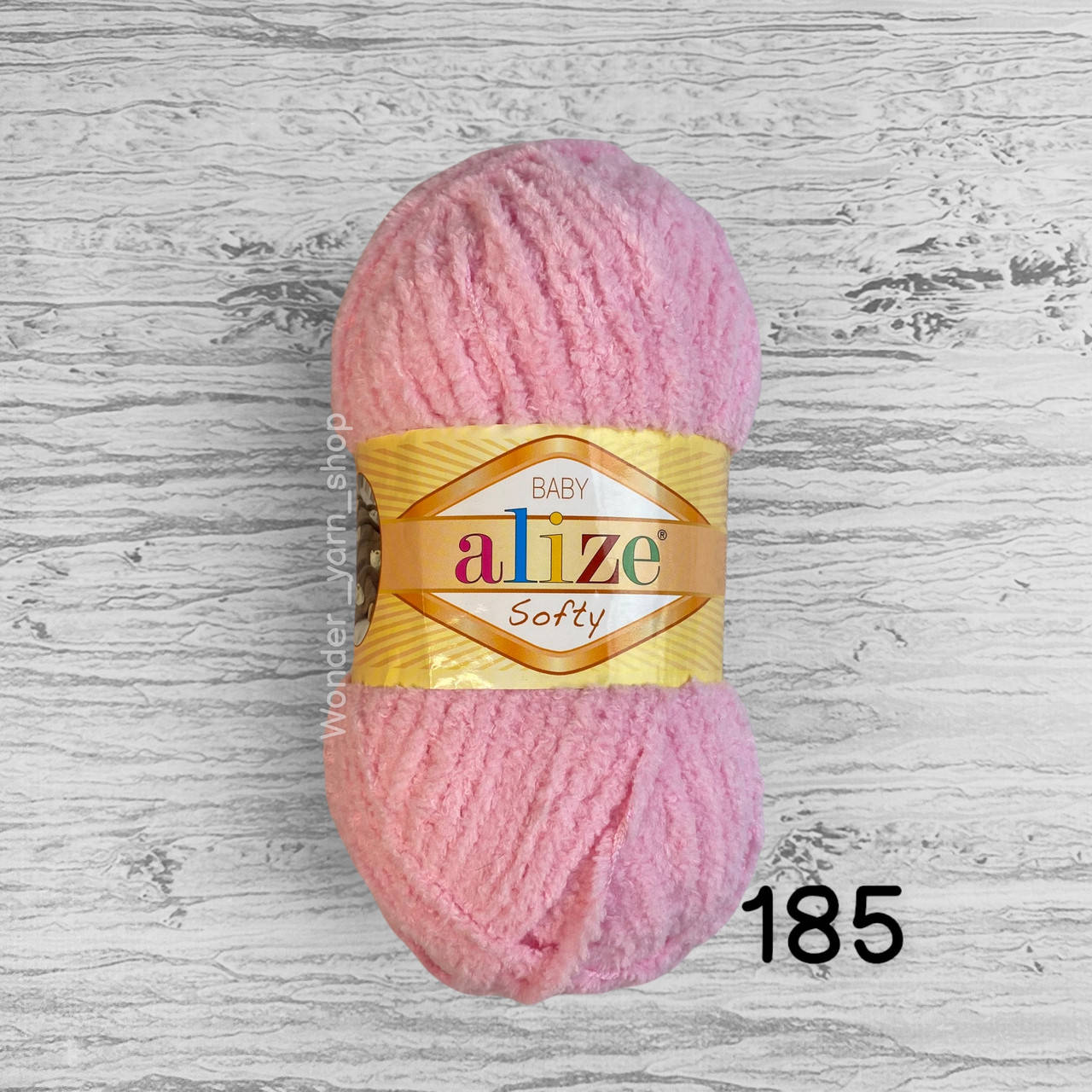 

Плюшевая пряжа Alize Softy / Ализе Софти, 185 светло-розовый