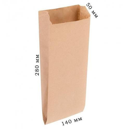 

ПАКЕТ САШЕ паперовий бурий 280*140*50 (100 шт.) ВТ (003)