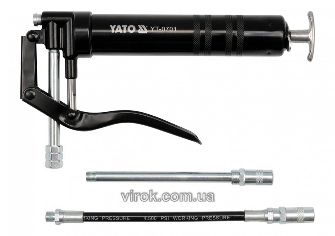 

Шприц мастильний до картріджа YATO 120 см³, 310 Bar YT-0701
