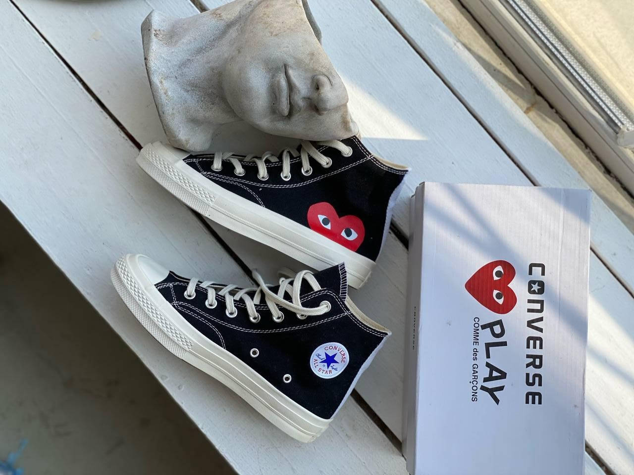 

Женские кеды Converse x Comme Des Garcons Play High Black 150204C 41, Черный