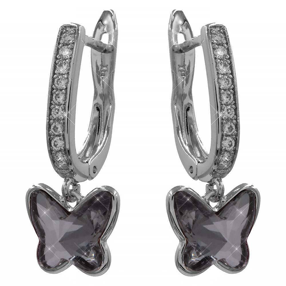 

Серьги родиум Swarovski "Бабочка"