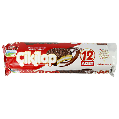 

Печиво Чікілуп з маршмелоу в глазурі какао Cikilop 216g 12шт/ящ (Код : 00-00010076)