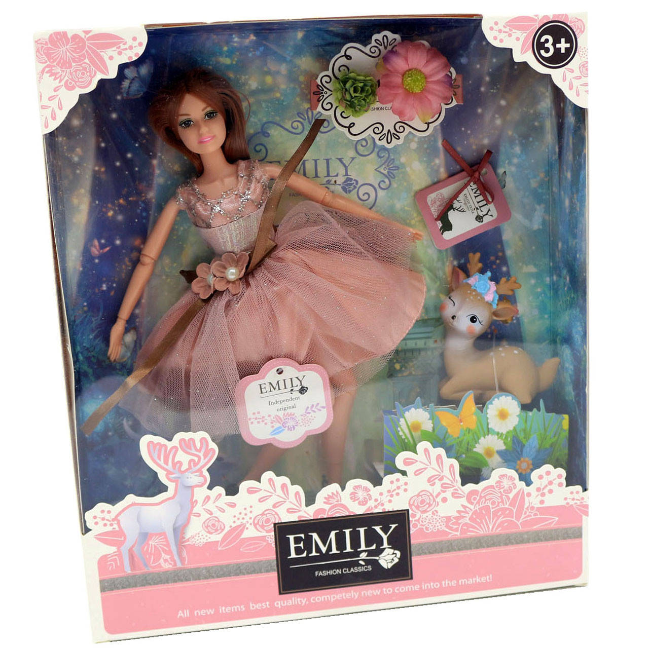 

Кукла Emily 30 см с питомцем и аксессуарами (QJ087D)