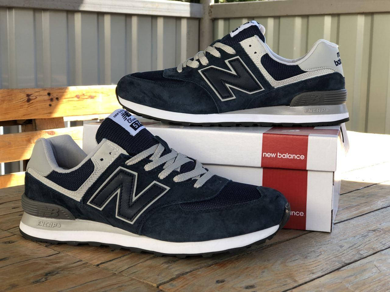 

Мужские легкие кроссовки синие 48 размеры New Balance 574,нью беленс 574, Синий