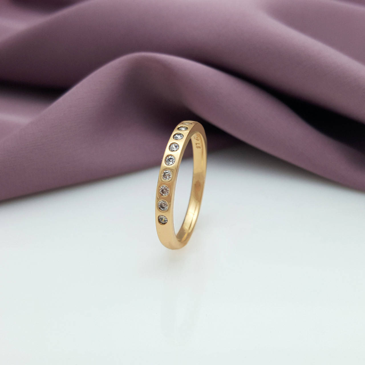 

Кольцо позолота Xuping, Тропинка с камнями, р.18,5