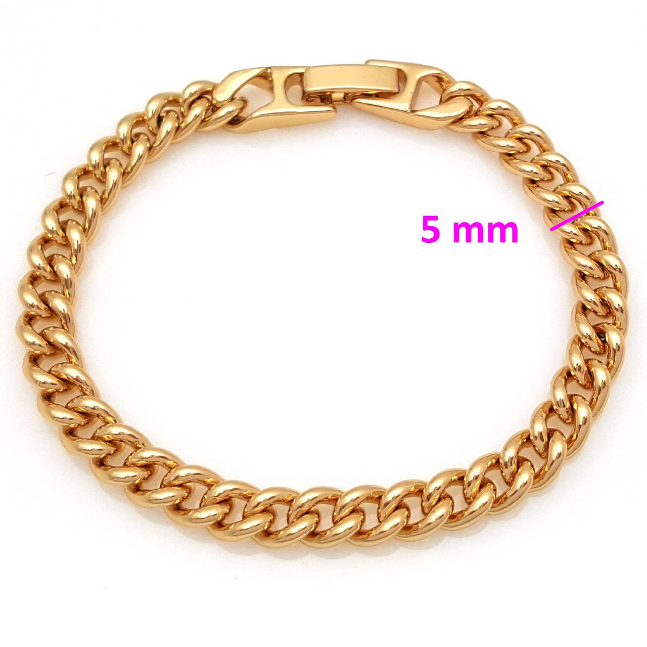 

Браслет позолоченный, без камней, p. 18, Xuping 18К