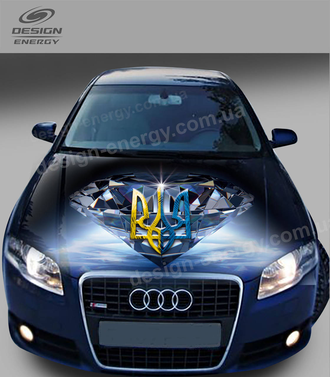 

Патриотическая наклейка на капот авто АЛМАЗ
