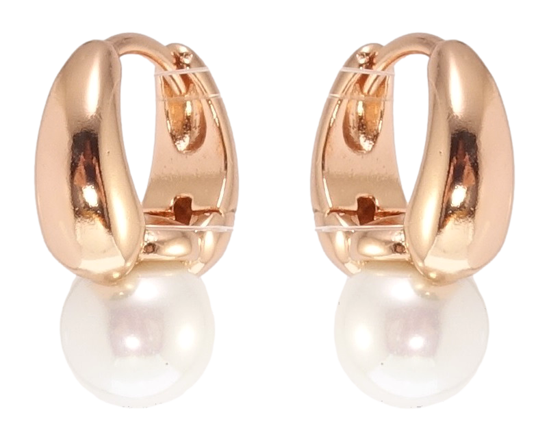 

Серьги Xuping Позолота РО колечки "Жемчуг"