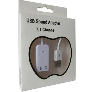 

Внешняя Звуковая Карта USB с Шнуром 7.1 Audio 3D Sound Card