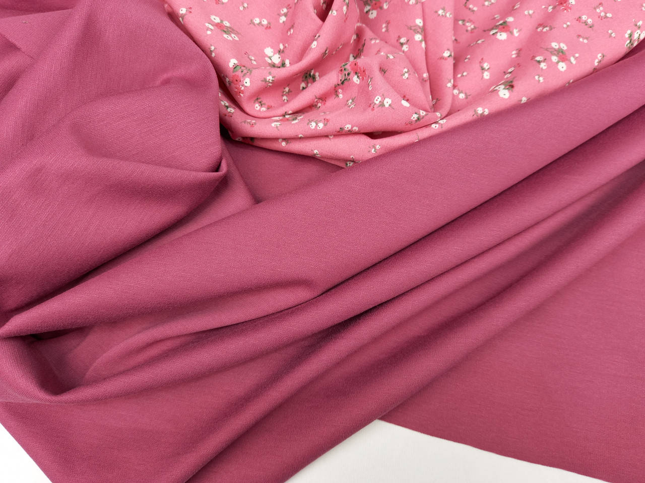 

Ткань Джерси, трикотаж, чайная роза, Пудра