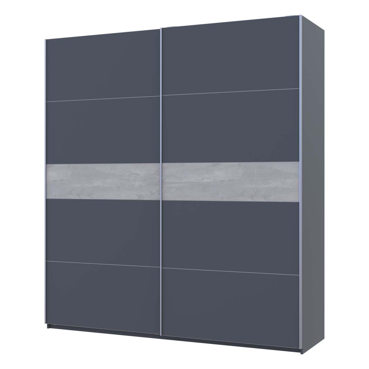 Шафа купе Doros G-Caiser Графіт/Графіт вставка Бетон 2 ДСП /5 частин 220х60х240 (44900284) 4