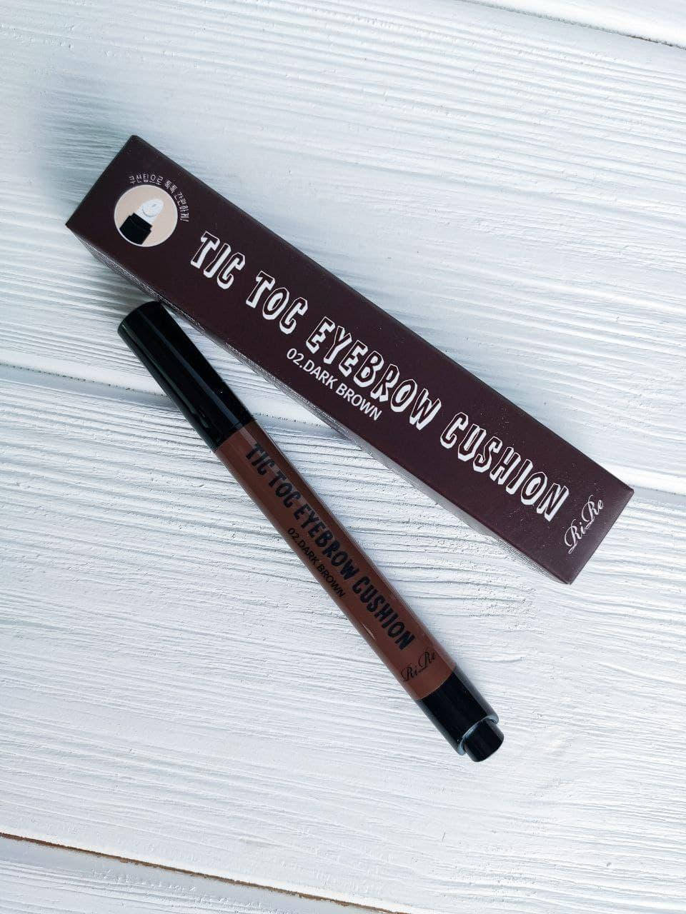 

Подводка-кушон для бровей RiRe Tic toc eyebrow cushion #02 Dark Brown 2,5 гр