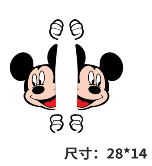 

Наклейка на авто Микки Маус 3D 28*14 см